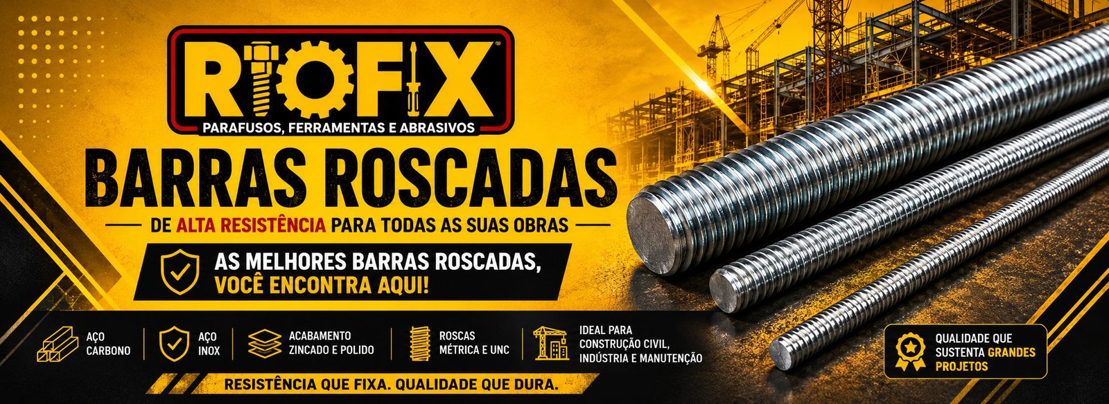 Barras Roscadas de Alta Resistência — Riofix